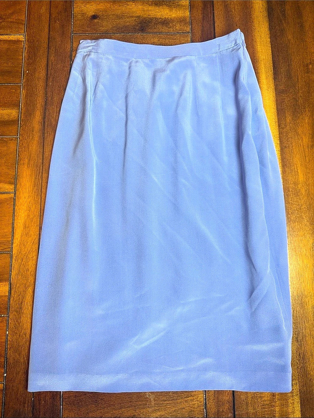Maggy London by Kenneth Nolan Silk Midi Skirt Blue Size 10 Like New